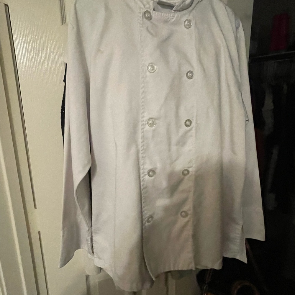 Off White Double-Breasted Women's Culinary Coat
